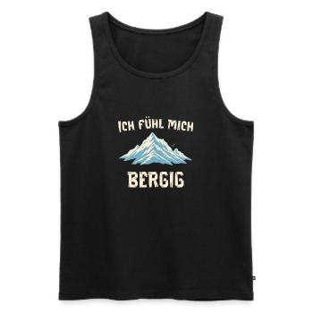 I feel mountainous - Men's Premium Organic Tank Top - black - Front - Michal (187cm)