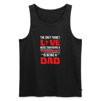 Liebe Apotheker Pharmazietechniker Vater Vater - Männer Premium Bio Tank Top - Schwarz - Vorne - Michal (187cm)