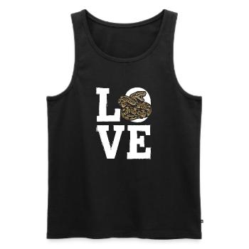 King Python Snakes LOVE Terrarium Python - Men's Premium Organic Tank Top - black - Front - AI Model Male 178 light (178cm)