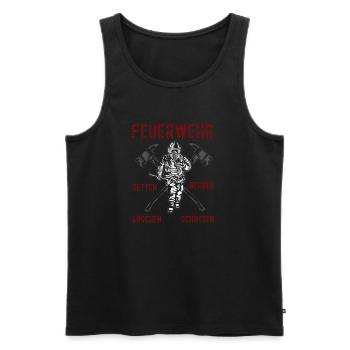 Fire brigade rescue protection - Men's Premium Organic Tank Top - black - Front - AI Model Male 178 light (178cm)