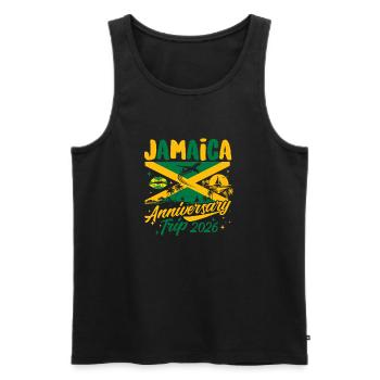 Voyage anniversaire en Jamaïque 2026 Croisière sur la plage Love - Débardeur bio Premium Homme - noir - Devant - Michal (187cm)