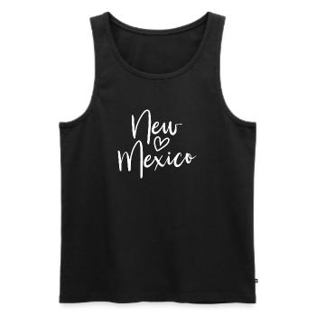 Cœur du Nouveau-Mexique Amour des femmes Nouveau-Mexique - Débardeur bio Premium Homme - noir - Devant - AI Model Male 178 light (178cm)