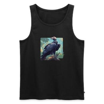 Vautour - Débardeur bio Premium Homme - noir - Devant - AI Model Male 178 light (178cm)