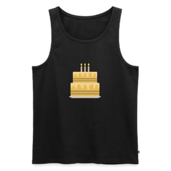 Birthday cake - Men's Premium Organic Tank Top - black - Front - AI Model Male 178 light (178cm)