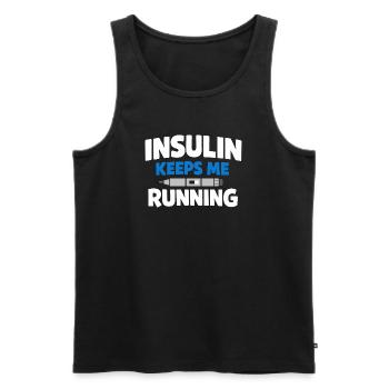 Blutzucker-insulin-unterstützung Typ Eins Stolz - Männer Premium Bio Tank Top - Schwarz - Vorne - AI Model Male 178 light (178cm)