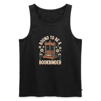 Born bookbinder - Men's Premium Organic Tank Top - black - Front - AI Model Male 178 light (178cm)