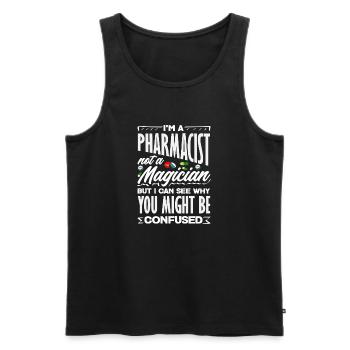 Pharmacist Not a Magician Pharmacy Technician - Men's Premium Organic Tank Top - black - Front - Michal (187cm)