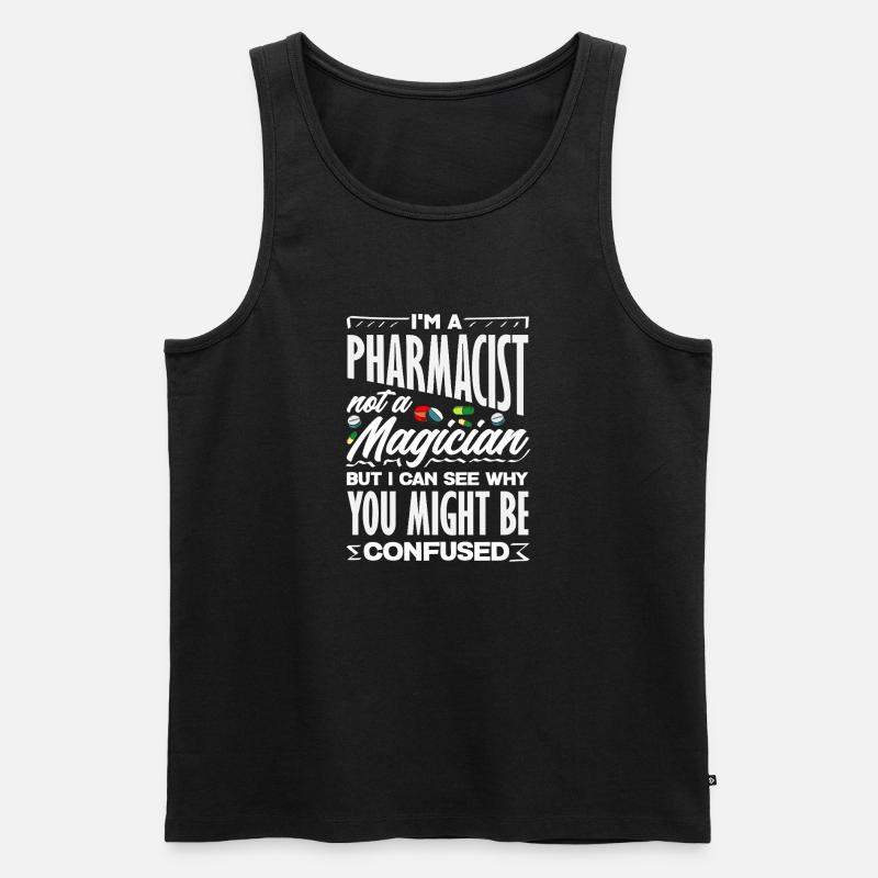 Apotheker Kein Zauberer Pharmazietechniker - Männer Premium Bio Tank Top - Schwarz