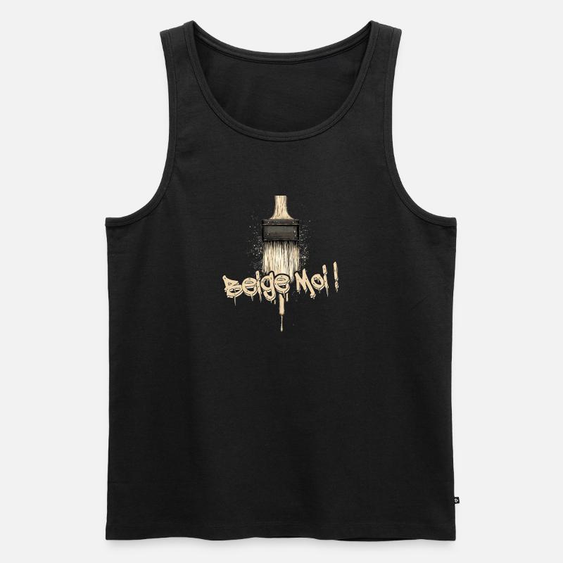 BEIGE-ME! (Liebe, Malerei) - Männer Premium Bio Tank Top - Schwarz