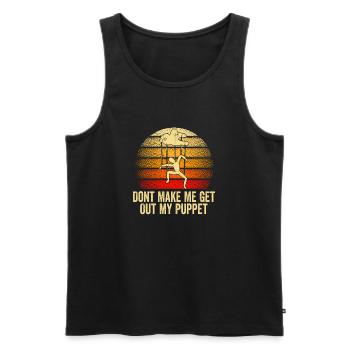Puppet on Strings Sunset - Men's Premium Organic Tank Top - black - Front - AI Model Male 178 light (178cm)