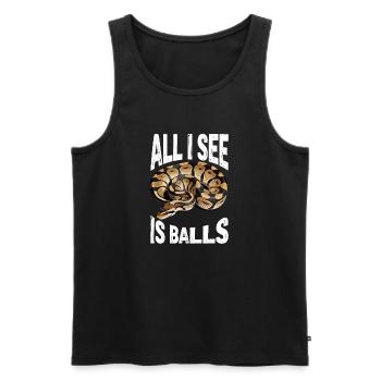 King Python Snakes Lover Terrarium Python - Men's Premium Organic Tank Top - black - Front - AI Model Male 178 light (178cm)
