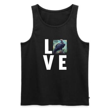 Geier - Männer Premium Bio Tank Top - Schwarz - Vorne - Michal (187cm)