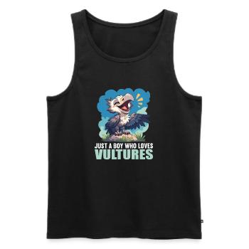 Geier - Männer Premium Bio Tank Top - Schwarz - Vorne - AI Model Male 178 light (178cm)
