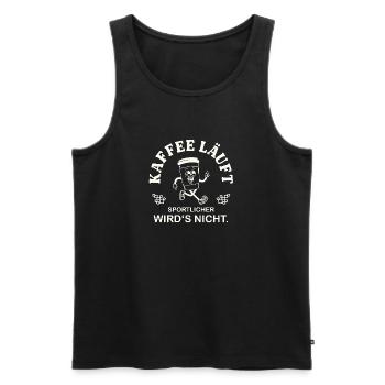 Coffee is running – That's my cardio saying - Men's Premium Organic Tank Top - black - Front - Michal (187cm)