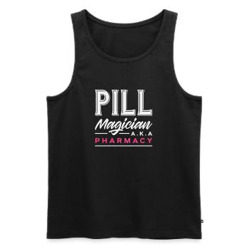 Pillenmagier Apotheker Pharmazietechniker - Männer Premium Bio Tank Top - Schwarz - Vorne - Michal (187cm)