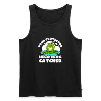 Frog Catcher Pond Protector Frog - Männer Premium Bio Tank Top - Schwarz - Vorne - AI Model Male 178 light (178cm)