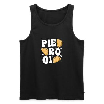 Pologne Polonais Pierogi - Débardeur bio Premium Homme - noir - Devant - Michal (187cm)