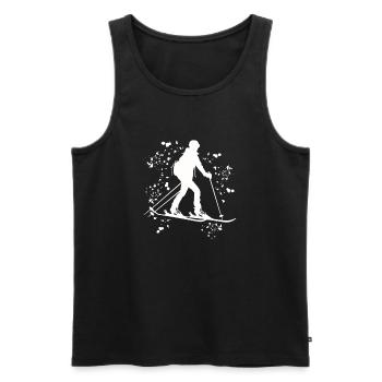 Alpine skier Winter sports Ski touring - Men's Premium Organic Tank Top - black - Front - Michal (187cm)
