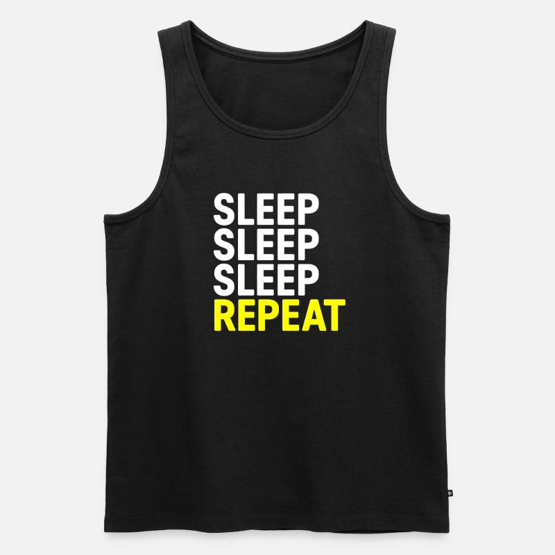 Søvn Søvn Søvn Gentag - Herre Premium økologisk tanktop - sort