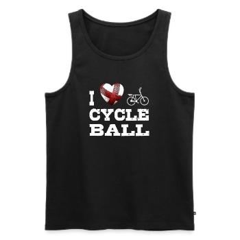 Radball, Cycleball, Hallenradsport - Männer Premium Bio Tank Top - Schwarz - Vorne - AI Model Male 178 light (178cm)