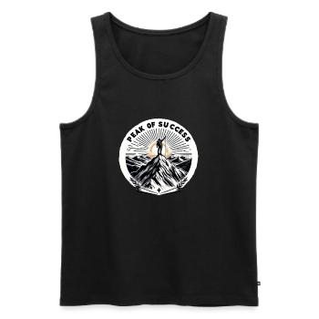 Summit of success - Men's Premium Organic Tank Top - black - Front - Michal (187cm)