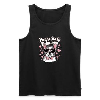 Pawsitively Fabulous French Bulldog - Men's Premium Organic Tank Top - black - Front - Michal (187cm)