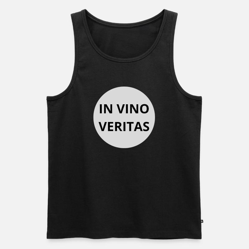 In Vino Veritas - Männer Premium Bio Tank Top - Schwarz