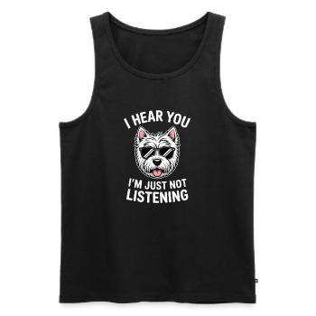 West Highland White Terrier Spruch Westie Geschenk - Männer Premium Bio Tank Top - Schwarz - Vorne - Michal (187cm)