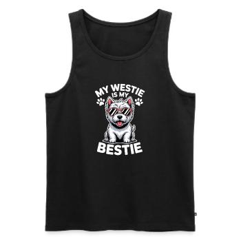 West Highland White Terrier Spruch Westie Geschenk - Männer Premium Bio Tank Top - Schwarz - Vorne - Michal (187cm)