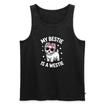 West Highland White Terrier Spruch Westie Geschenk - Männer Premium Bio Tank Top - Schwarz - Vorne - Michal (187cm)