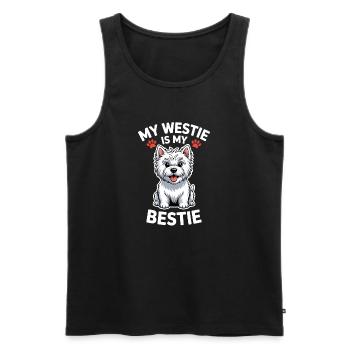 West Highland White Terrier Spruch Westie Geschenk - Männer Premium Bio Tank Top - Schwarz - Vorne - Michal (187cm)
