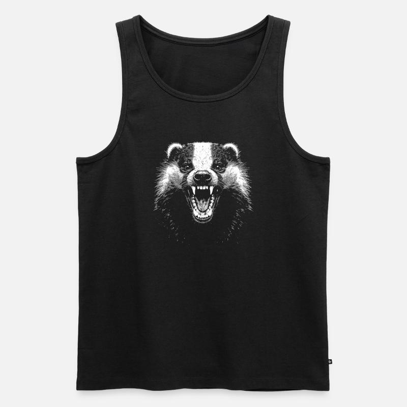 Dachs - Männer Premium Bio Tank Top - Schwarz
