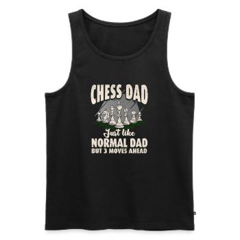 Chess Dad: Three Moves Ahead - Men's Premium Organic Tank Top - black - Front - AI Model Male 178 light (178cm)