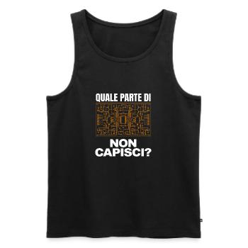Du verstehst den lustigen Elektriker nicht - Männer Premium Bio Tank Top - Schwarz - Vorne - Michal (187cm)