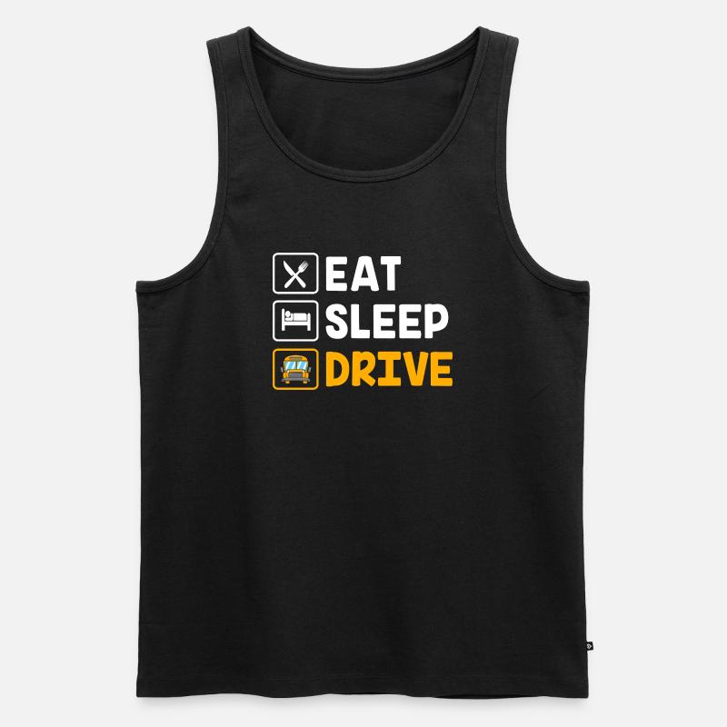 Schulbusfahrer Busfahrer Schulbus - Männer Premium Bio Tank Top - Schwarz