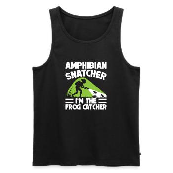 Frog Catcher Amphibian Snatcher Frog - Männer Premium Bio Tank Top - Schwarz - Vorne - AI Model Male 178 light (178cm)