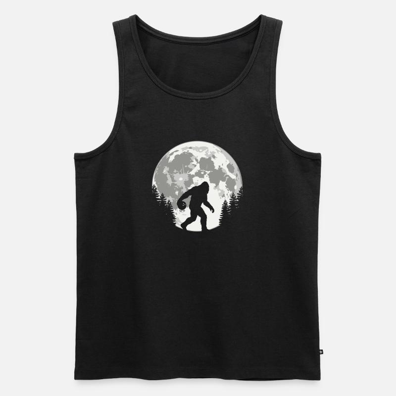 Bigfoot Bowling - Männer Premium Bio Tank Top - Schwarz