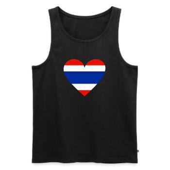 Thailand Heart - Men's Premium Organic Tank Top - black - Front - Michal (187cm)
