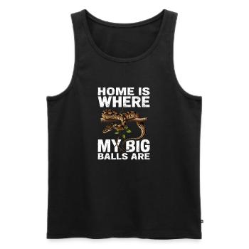 King Python Snakes Lover Terrarium Python - Men's Premium Organic Tank Top - black - Front - AI Model Male 178 light (178cm)