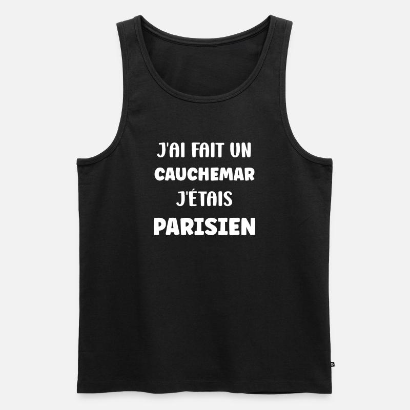 Pariser Albtraum - Männer Premium Bio Tank Top - Schwarz