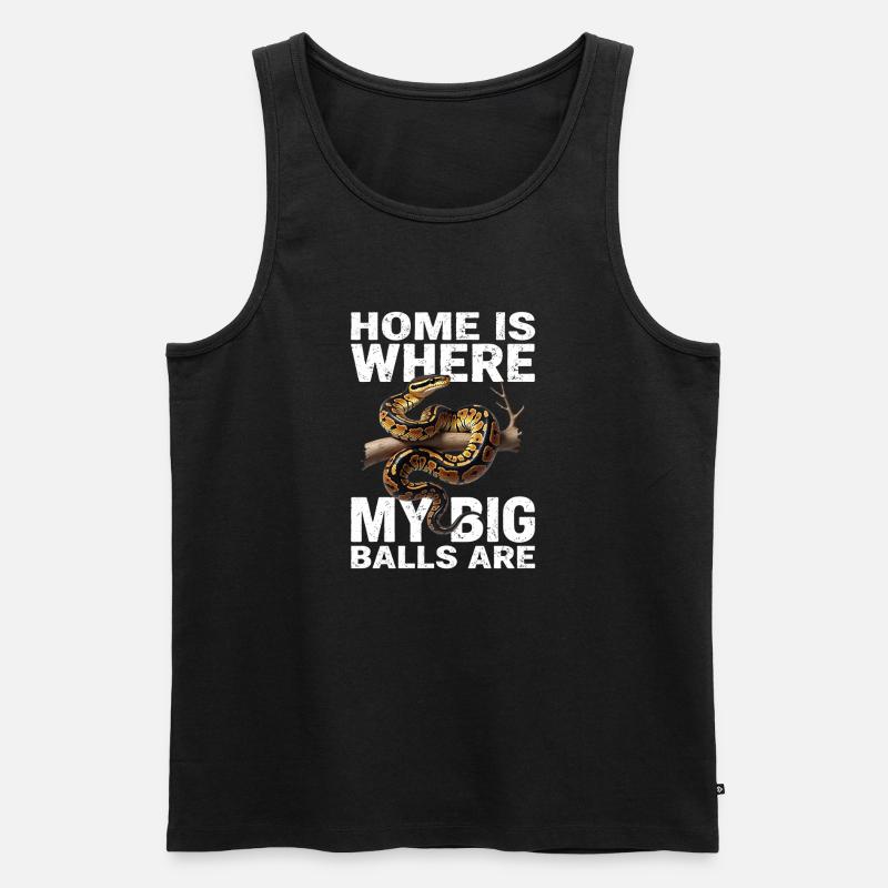Königspython Schlangen Liebhaber Terrarium Python - Männer Premium Bio Tank Top - Schwarz