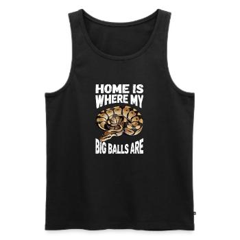 King Python Snakes Lover Terrarium Python - Men's Premium Organic Tank Top - black - Front - AI Model Male 178 light (178cm)