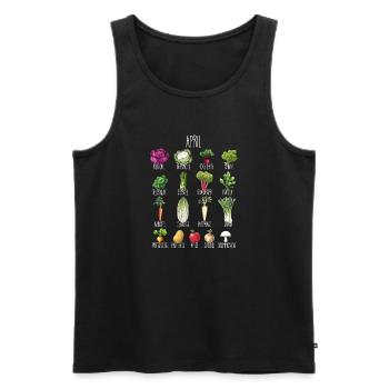 Hobby Garden April Fruit & Vegetables for Green Thumbs - Men's Premium Organic Tank Top - black - Front - Michal (187cm)