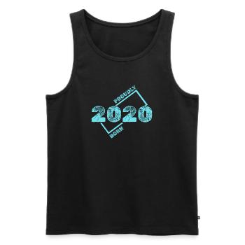 Geboren 2020 - Männer Premium Bio Tank Top - Schwarz - Vorne - AI Model Male 178 light (178cm)