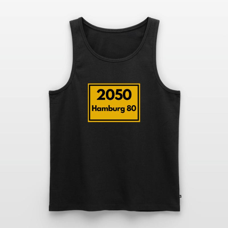 OLD POSTCODE POSTCODE RETRO 2050 HAMBURG 80 - ELBE Men's Premium Organic Tank Top