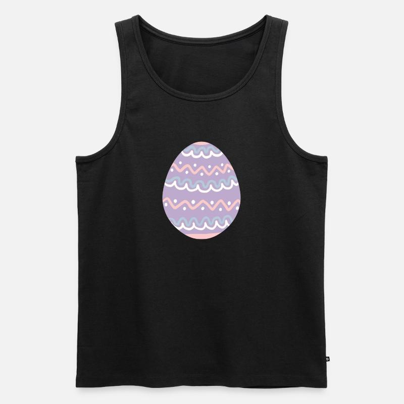 Pastellwelliges Osterei - Männer Premium Bio Tank Top - Schwarz