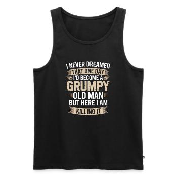 Grumpy Old Man: Es töten - Männer Premium Bio Tank Top - Schwarz - Vorne - AI Model Male 178 light (178cm)