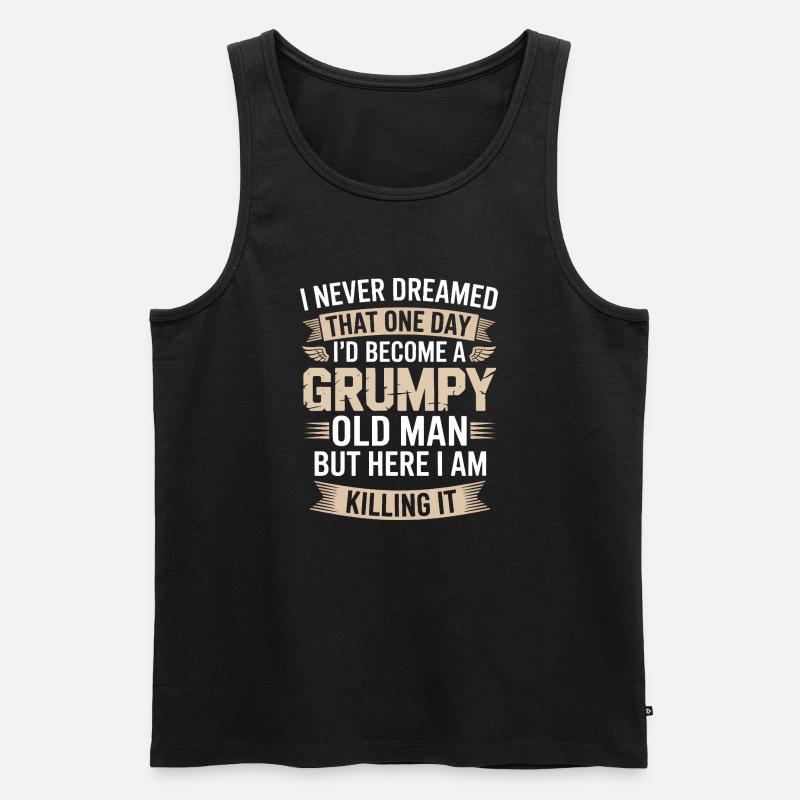 Grumpy Old Man: Killing It - Débardeur bio Premium Homme - noir