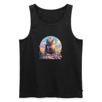 Lemmings Lemming - Men's Premium Organic Tank Top - black - Front - AI Model Male 178 light (178cm)