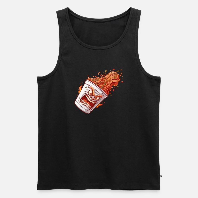 Flammender Becher Wutanfall - Männer Premium Bio Tank Top - Schwarz